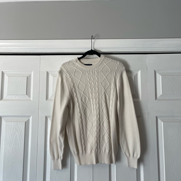Men’s Cream Sweater - Picture 2 of 4
